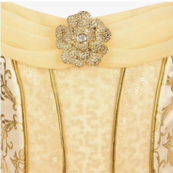 Disney belle Golden Princess Dress for Kids - Picture 2 of 9